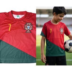 Toddler Cristiano Ronaldo #7 Portugal Soccer Jersey Size 4
